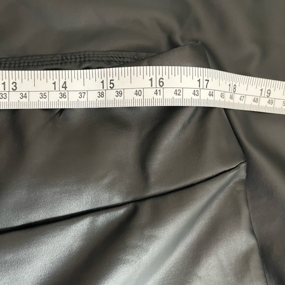 NWT WOMEN LEATHER LIKE WIDE LEG PANTS - Picture 4 of 5